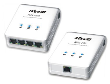 RoyalPlus 4 Port 200Mbs Powerline Adapter